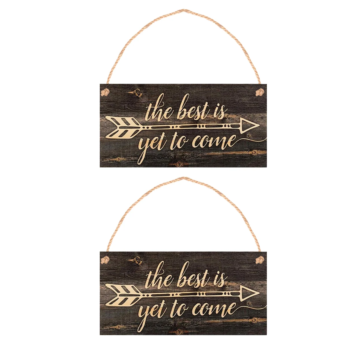 

2pcs Pastoral Style Hanging Board Decorative Creative Welcome Letter Plaque for Restaurant Hotel