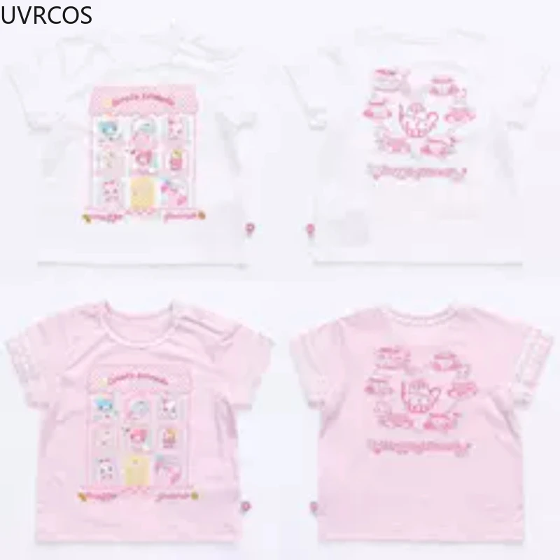 Женский короткий топ с коротким рукавом и вышивкой в виде кролика