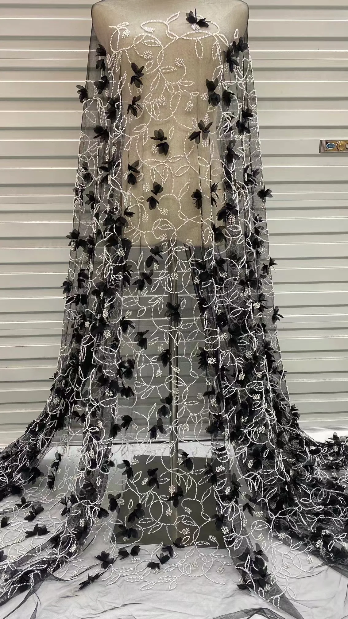 Новейшая африканская 3D цветочная кружевная ткань с вышивкой жениха высокое