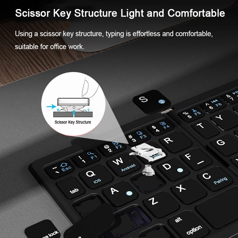 Складная Bluetooth-клавиатура NoEnName_Null