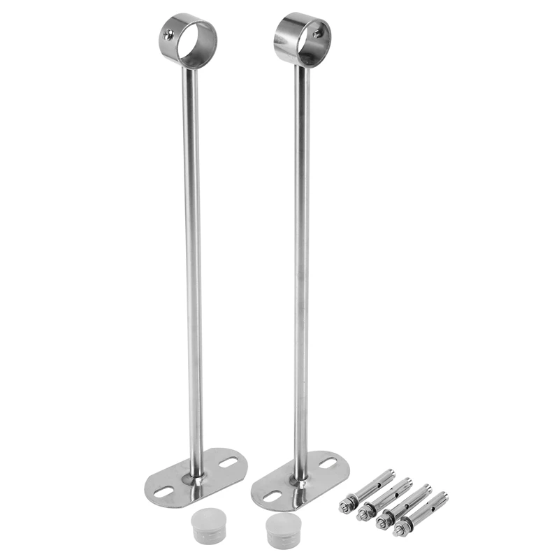 

SEWS-Ceiling-Mount Bracket, Wardrobe Pipe Bracket, Wardrobe Rod Lever Support Holder Pipe Flange Socket 2Pcs