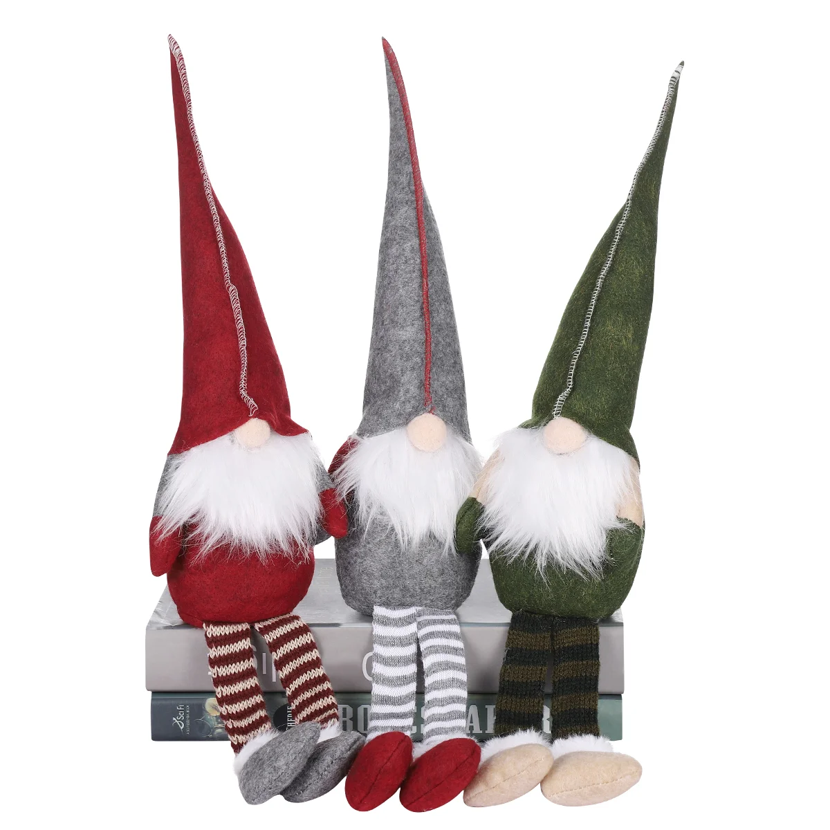 

3PCS Christmas Gnome Plush Figurine Adornment Xmas Desktop Home Ornaments Xmas Party Treetop Decor