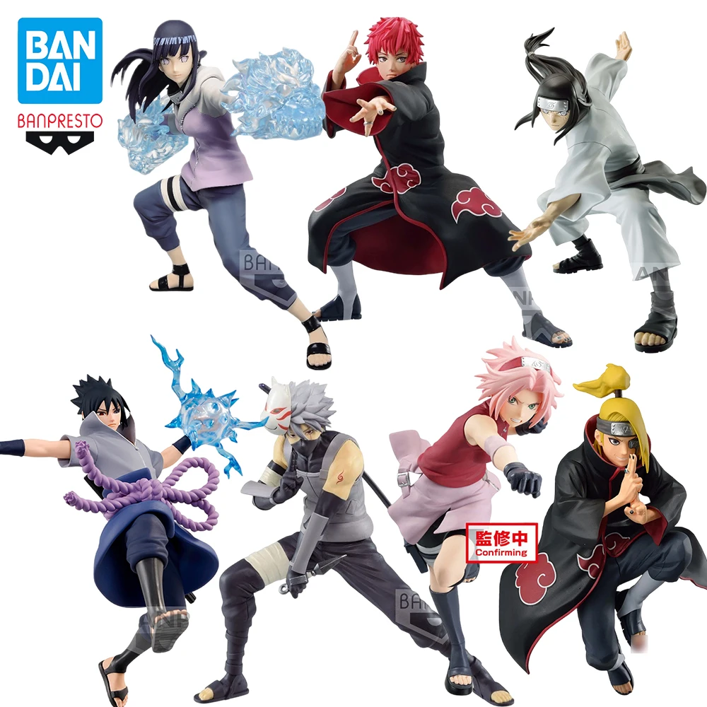 

Оригинальные фигурки героев мультфильма BANPRESTO, вибрирующие звёзды, NARUTO, Haruno, Sakura, Sasuke, Kakashi, ПВХ Аниме фигурки, модели игрушек