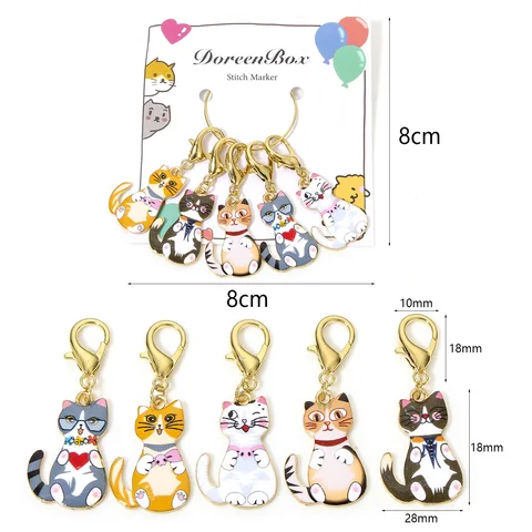 Набор из 5 эмалевых маркеров для вязания