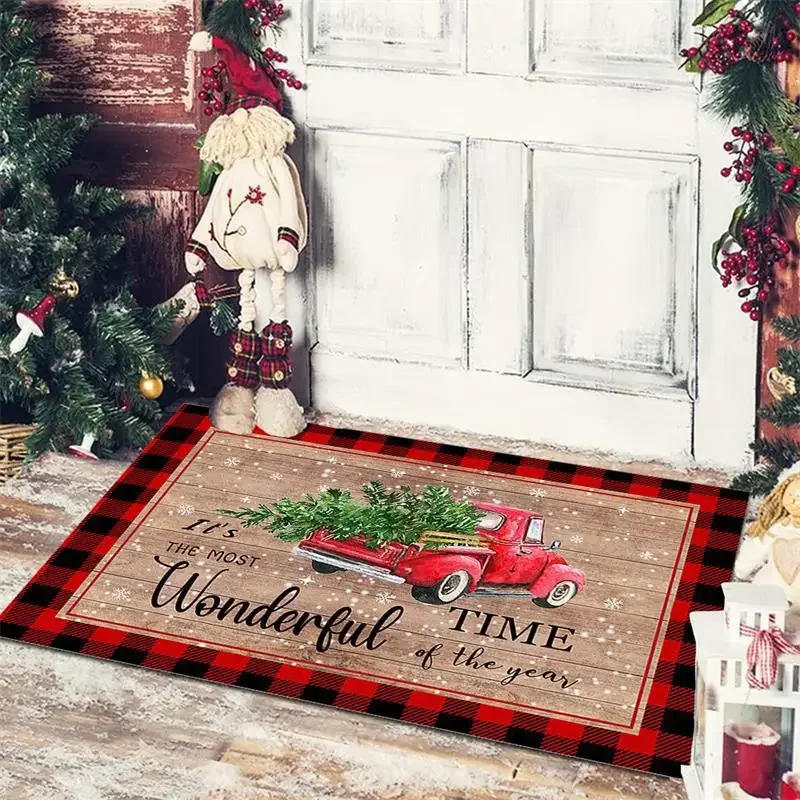 

Christmas Entrance Doormat Cartoon Dwarf Printed Floor Mat Bedroom Living Room Hallway Balcony Welcome Mat Home Decoration