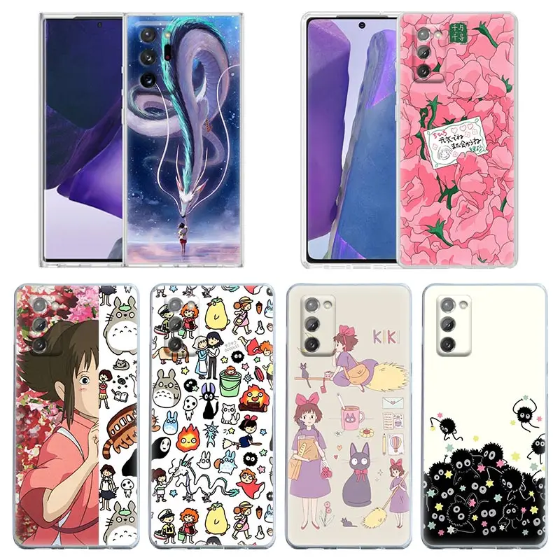

Case For Samsung Galaxy Note 20 Ultra 5G 10 Lite Plus 8 9 A70 A50 A01 A30 Clear Cases Cover Spirited Away Miyazaki Anime Totoro