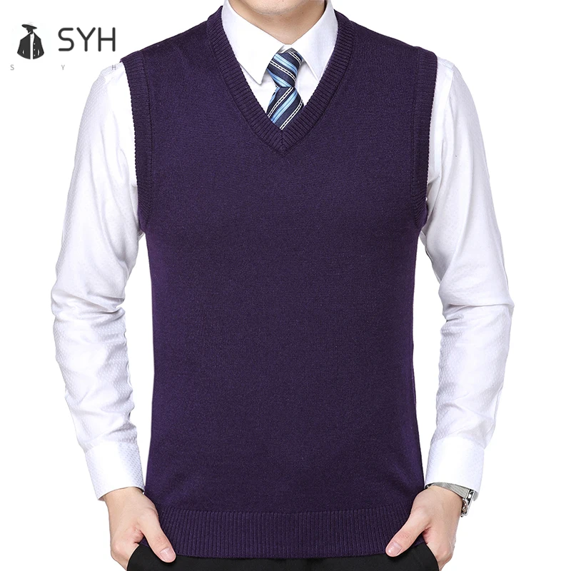 Мужской Повседневный свитер жилет теплый и удобный на осень зиму