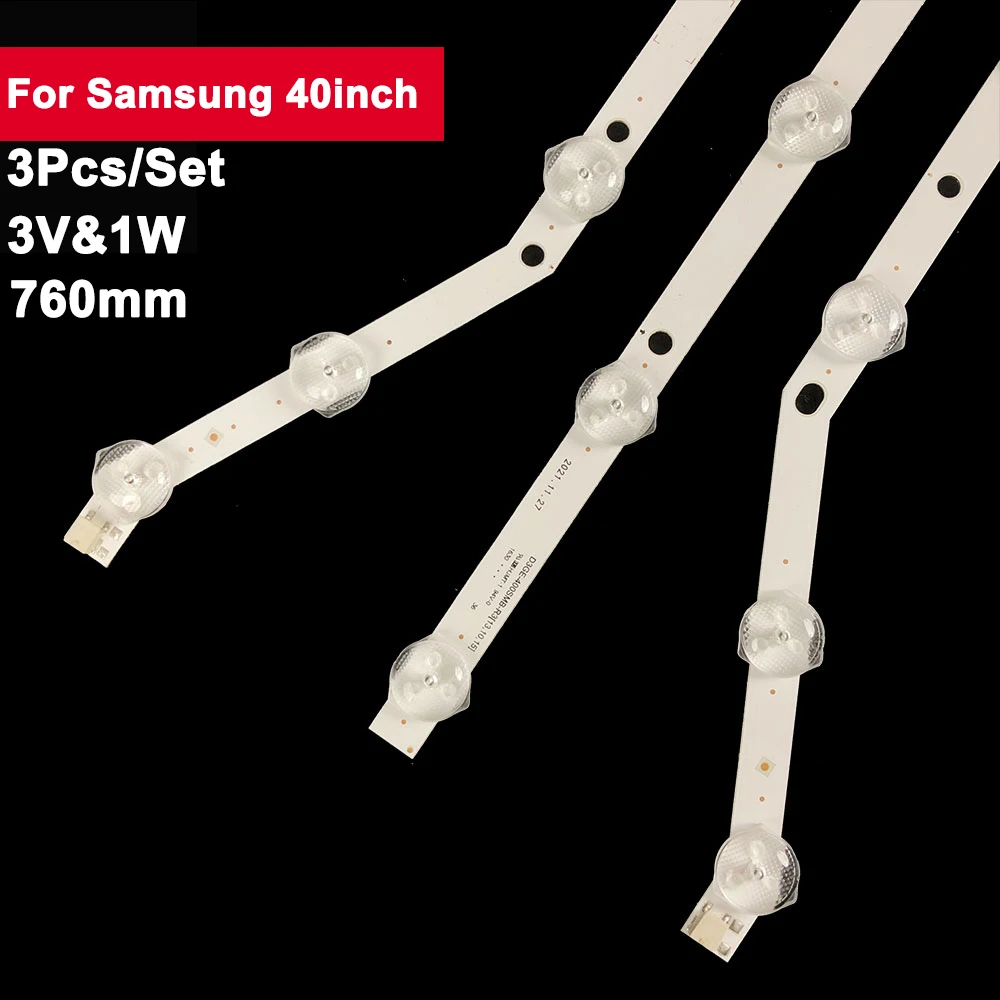 3 комплекта 760 мм 3 в Светодиодная лента для подсветки телевизора Samsung 40 дюймов UN40H5003 UE40H6203 UN40J6200 UE40H6203AK UE40EH5300 UE40H6203 UN40J6200