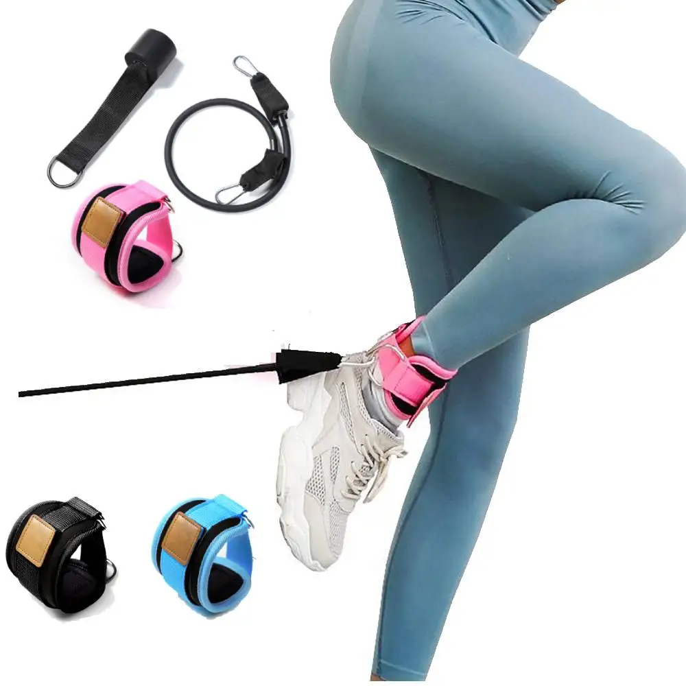 

Fitness Ankle Strap Adjustable D-Ring Foot Support Cuff Gym Leg Strength Workout Pulley Buckle Sports Foot Support Fitness Tools