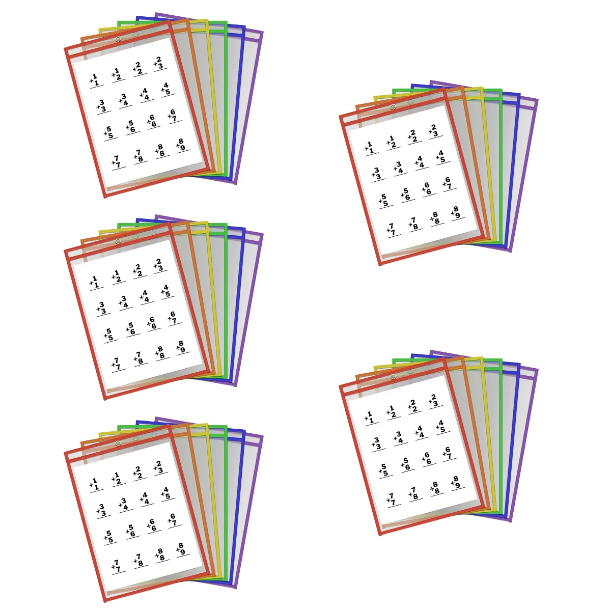 

30 Pcs Clear File Protector Durable Protectors Blue Folders Rewritable Child Wallets Kids
