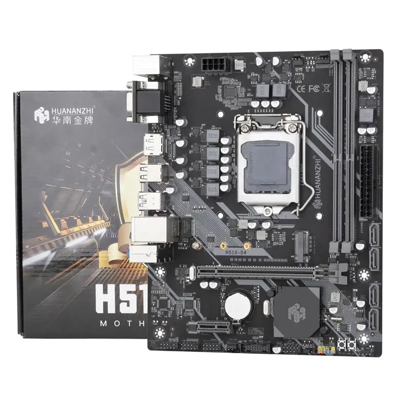 

Материнская плата HUANANZHI H510 LGA 1200 ЦПУ 10/11 поколения процессор DDR4 память для настольного компьютера NVME M.2 двухканальный