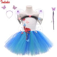 encanto isabela madrigal tutu dress girl cosplay costume fancy dresses birthday party tulle princess dress flower fairy costumes