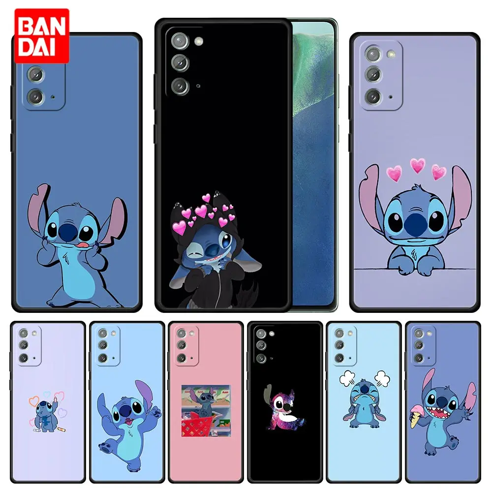 

Cover Case for Samsung Galaxy Note 20 10 9 8 S21 S20 FE Plus Ultra Lite 4G 5G Shell Bag Soft Luxury Funda Cute Cartoon Stitch