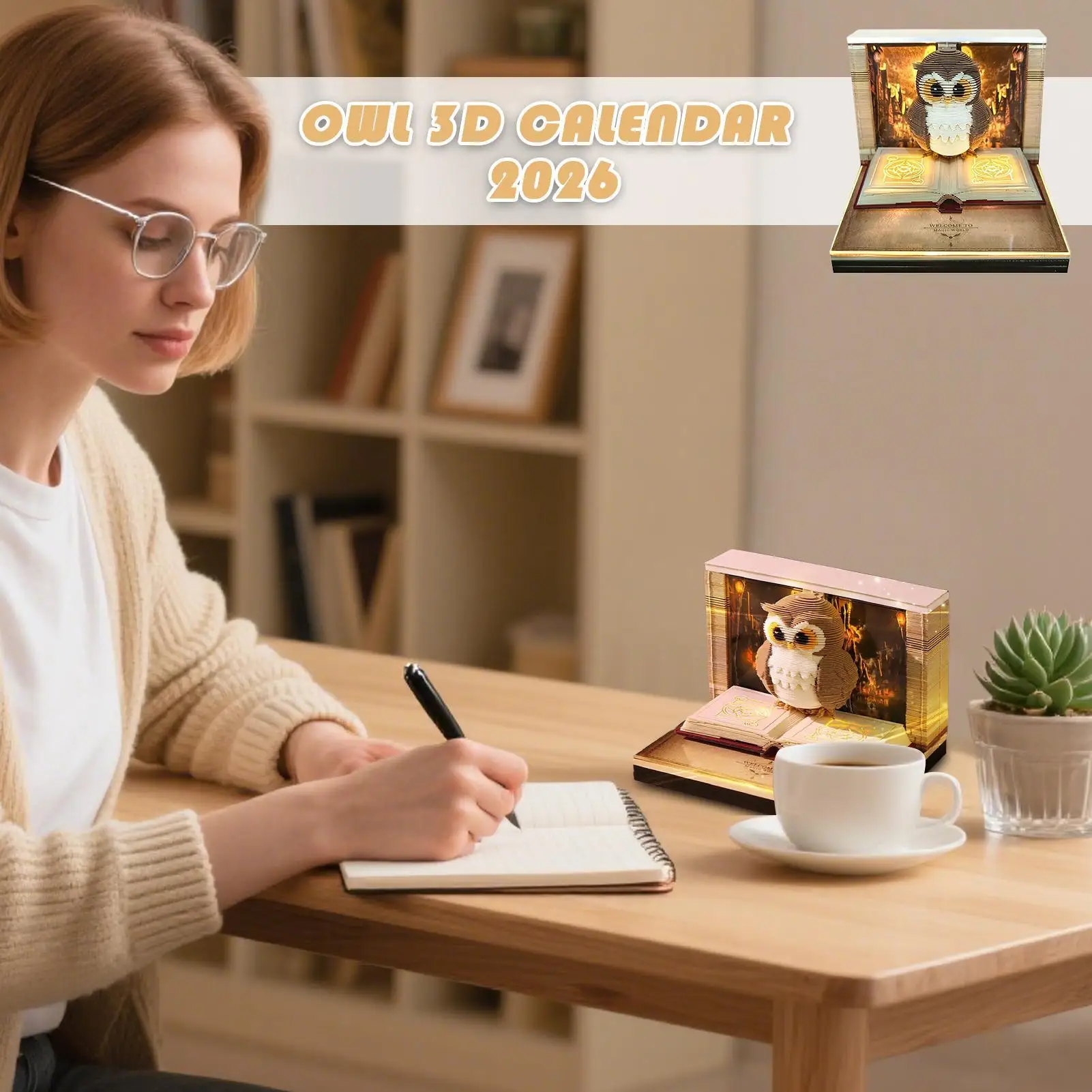 

3D бумажный календарь 2026