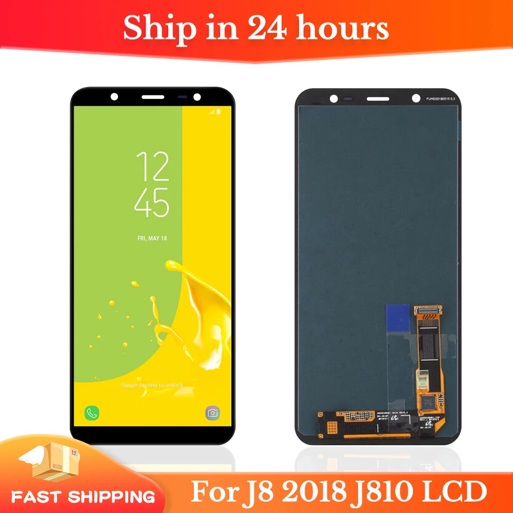 100% протестированный оригинальный Super AMOLED дисплей для Samsung Galaxy J8 2018 J810 SM J810F J810M сменный ЖК-дисплей с сенсорным экраном