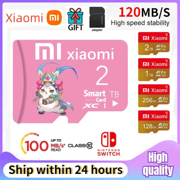 Оригинальная карта памяти Xiaomi 2 ТБ Micro TF 512 ГБ флэш-карта большой емкости класса 10