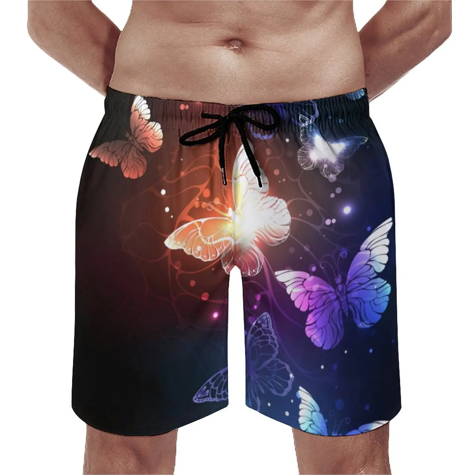 

Summer Board Shorts Glowing Night Butterfly Sports Surf Cute Animal Custom Board Short Pants Fashion Fast Dry Swimming Trunks