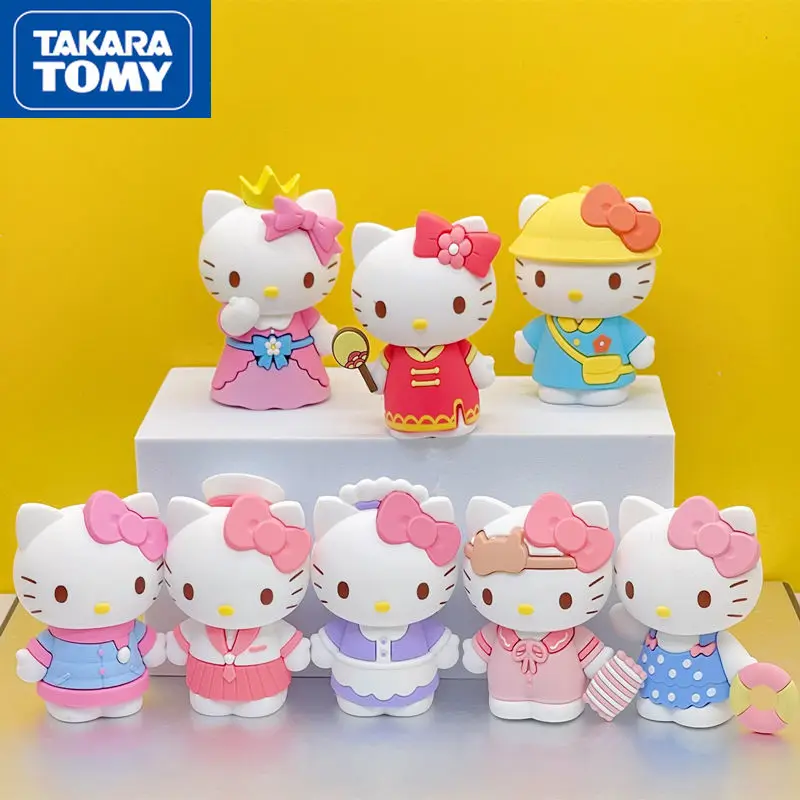 

Милая мультяшная кукла HelloKitty из серии TAKARA TOMY, украшения ручной работы, Детская кукла, игрушка на день рождения