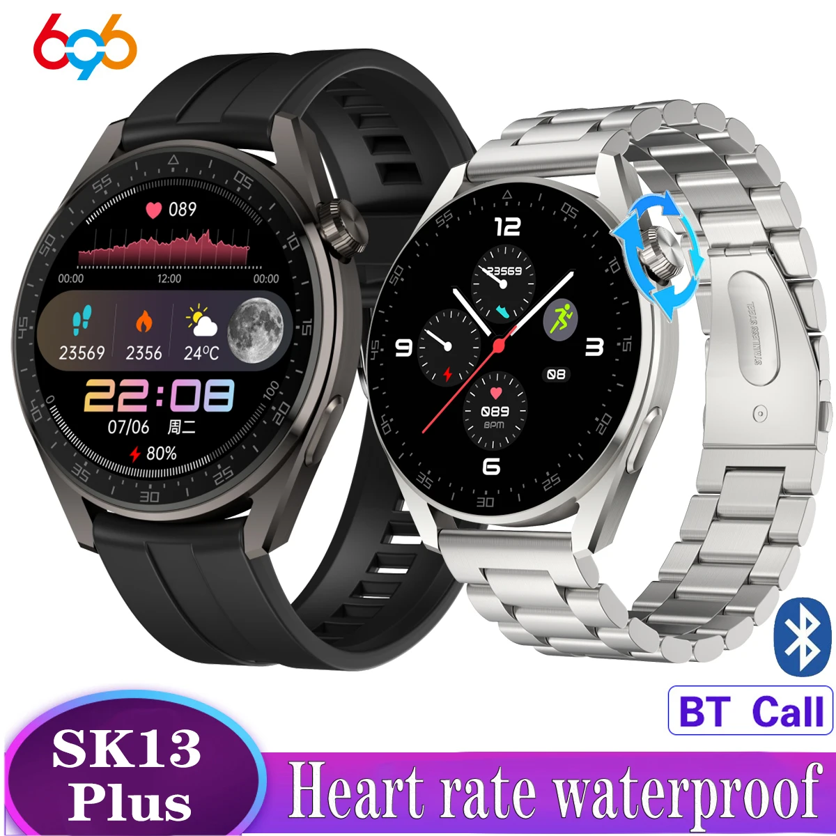 

Смарт-часы SK13 PLUS с Bluetooth, голосовым фитнес-трекером и датчиком сна