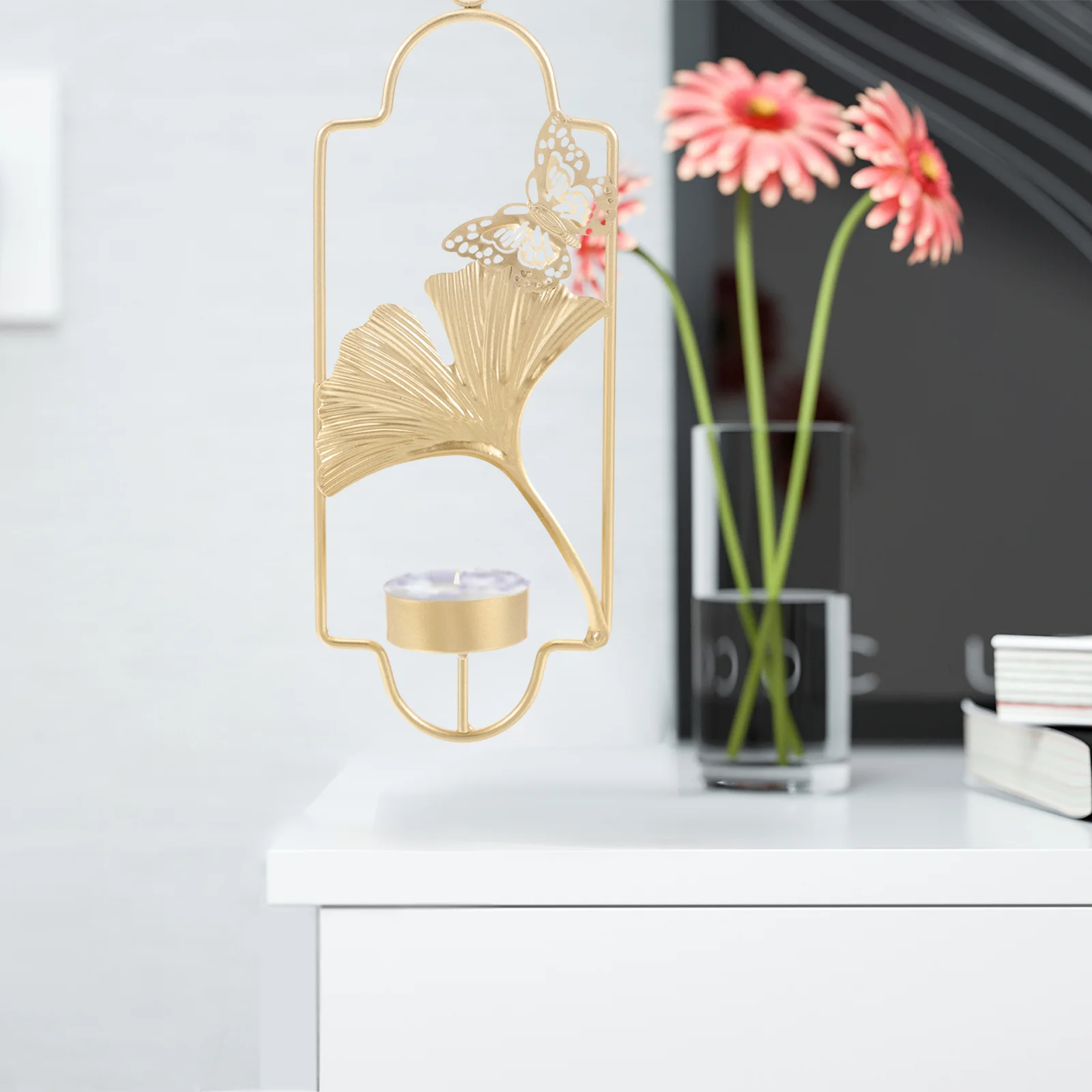 

Wall Sconce Candle Holder Wall Mounted Candlestick Iron Hanging Candlestick
