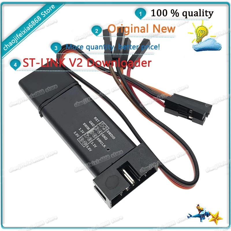 1 шт./лот! БЛОК ПРОГРАММИРОВАНИЯ оболочки ST-Link V2 Mini STM8 STM32 Эмулятор загрузчика с