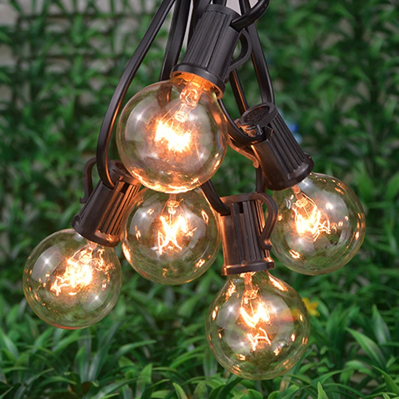

25pcs G40 Incandescent Bulbs, Warm Vintage Clear Glass Bulbs for G40 Wedding Light String Holiday Decorations Cheistmas navidad