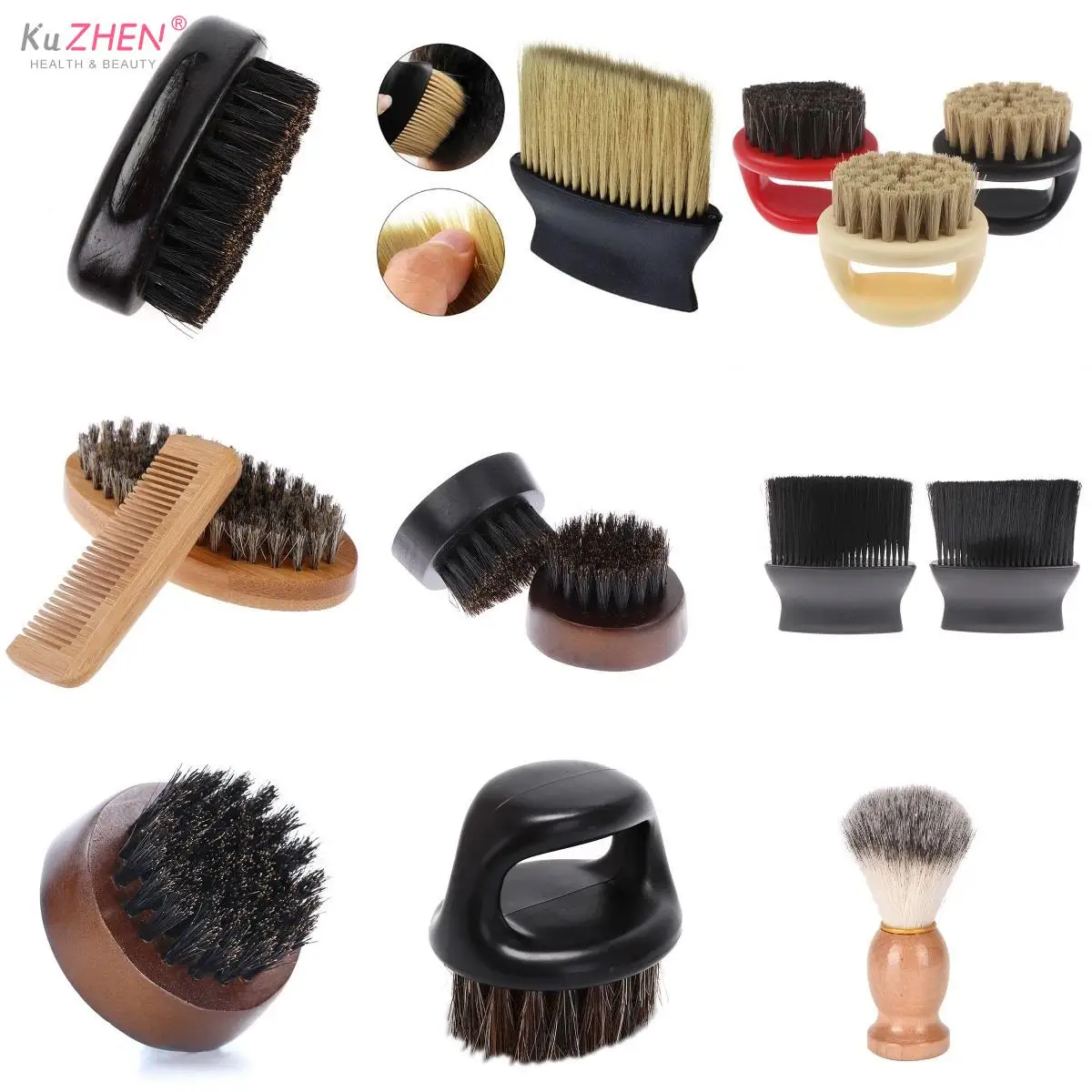 

Nursing Beard Brush Soft Boar Bristle Wood Beard Brush Hairdresser Shaving Brush Comb Mustache Comb Cleaning Mustache Hair Comb