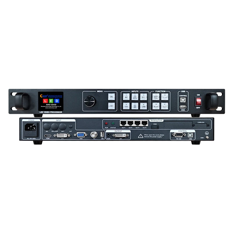 Фото Видеопроцессор Amoonsky AMS-VS400 LED с USB-входом MSD600 для Nova VX400 №3