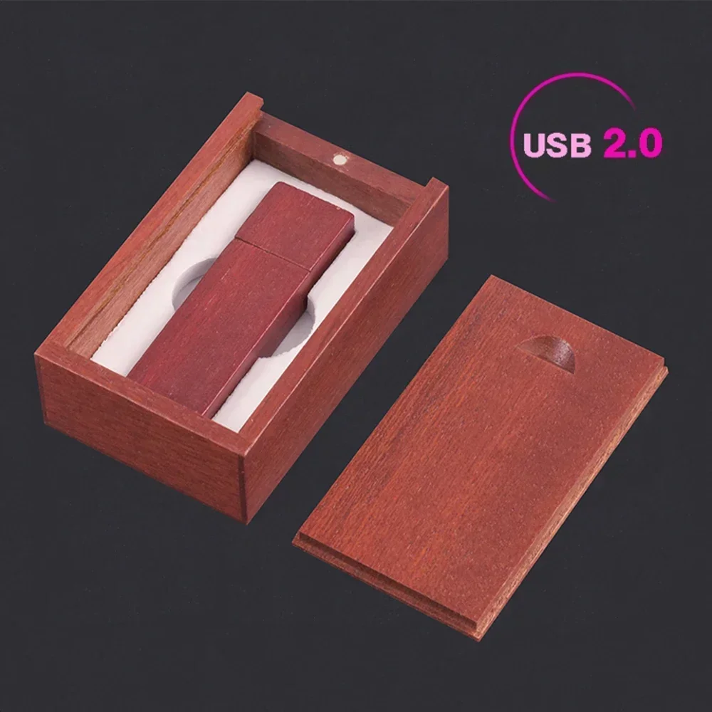 SHANDIAN Деревянный USB-накопитель 128 ГБ Модная подарочная коробка Memory Stick 64 100%