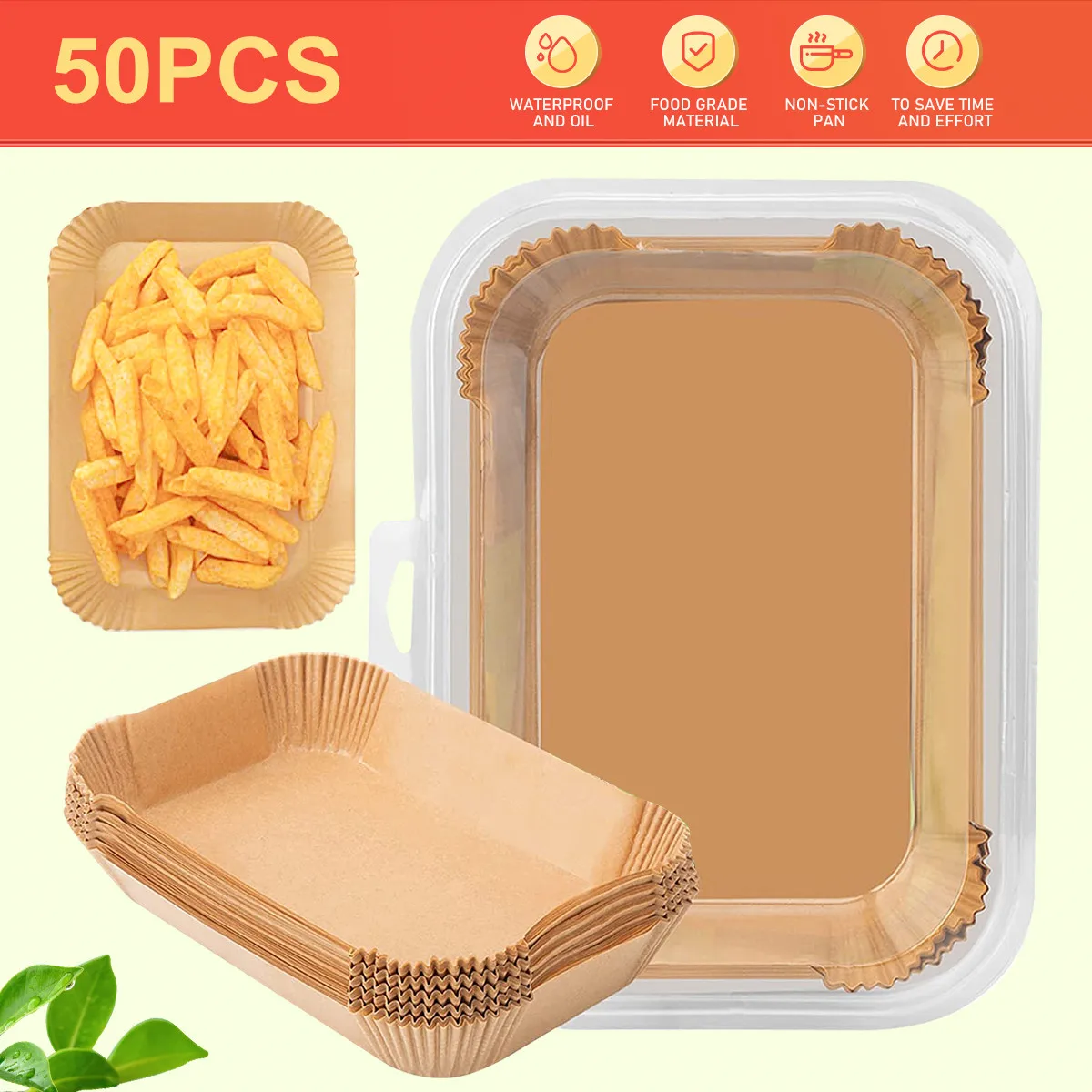 

Одноразовые бумажные коврики для фритюрницы, прямоугольный водонепроницаемый маслостойкий антипригарный коврик для выпечки, для духовки, ...