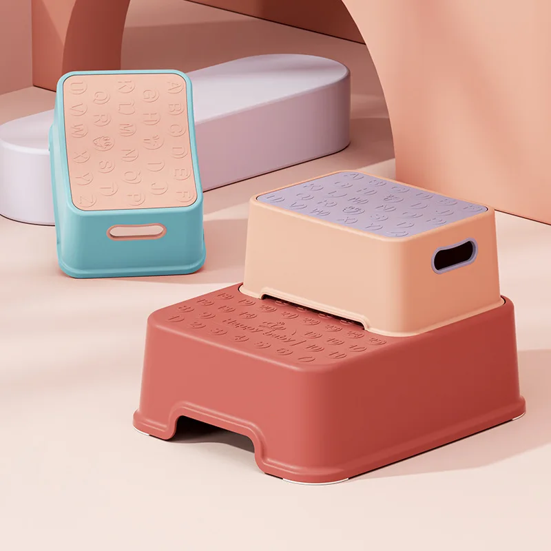 

Baby Wash Chair Children Double Layer Squatty Stool Plastic Children Non-Slip Ladder Infant Bathroom Step Stool Toilet Training