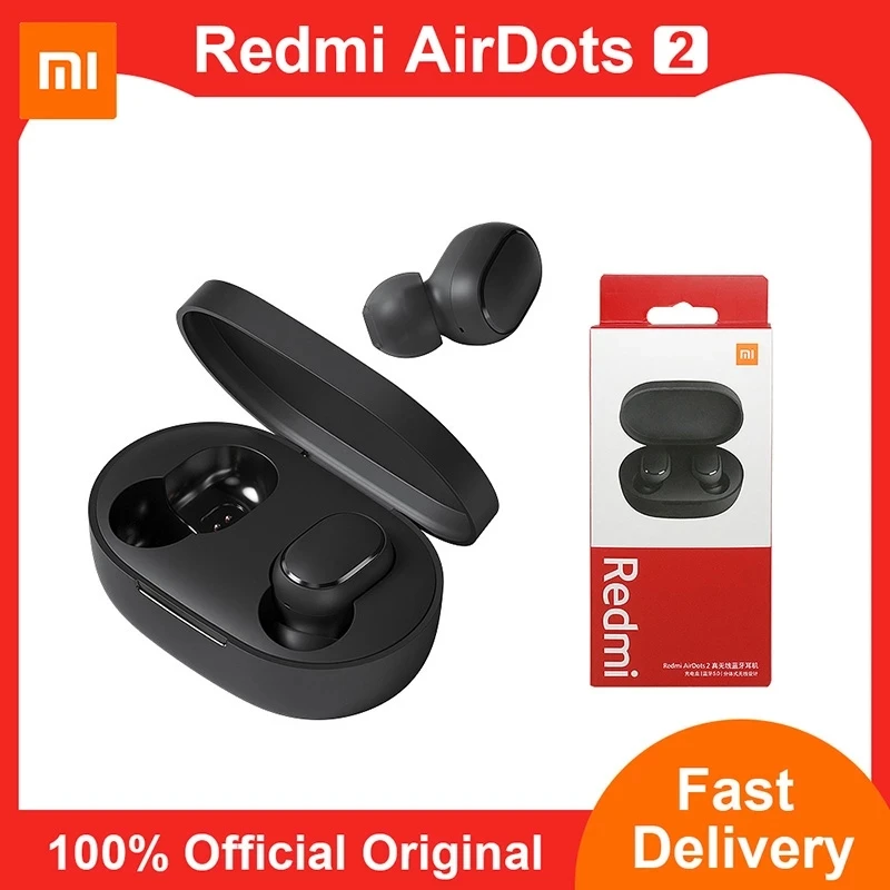 

Оригинальные Xiaomi Airdots 2 Redmi Airdots с Bluetooth 5,0 для игровой гарнитуры, беспроводные наушники с микрофоном и голосовым управлением