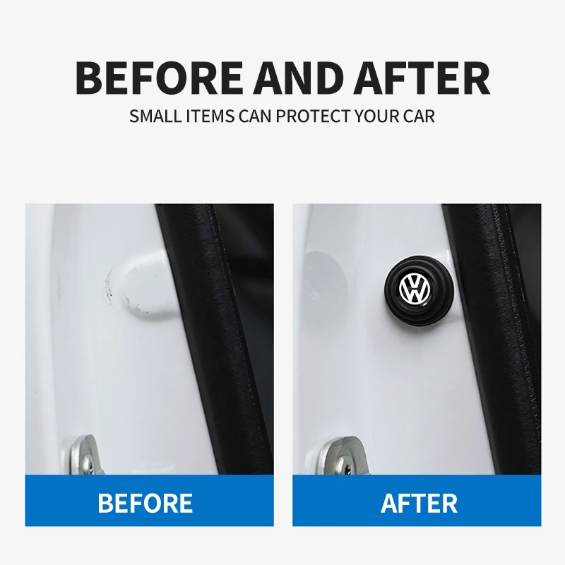1/2/4 шт. противоударные силиконовые наклейки на дверь автомобиля для Volkswagen MINI Seat