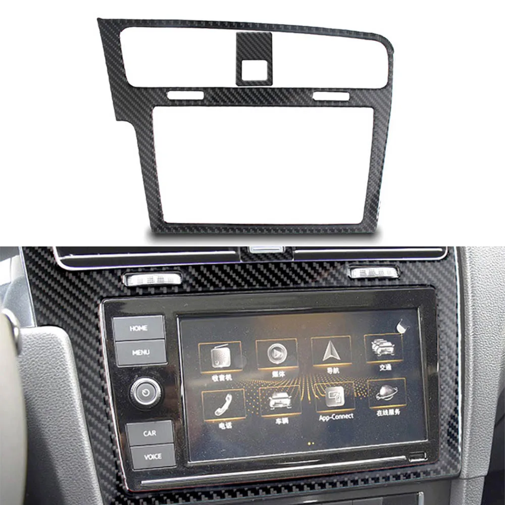 

Car Console Center Gps Navigation Panel Cover Trim Frame Carbon Fiber Sticker For Volkswagen VW Golf 7 Gti Mk7 2014-2019