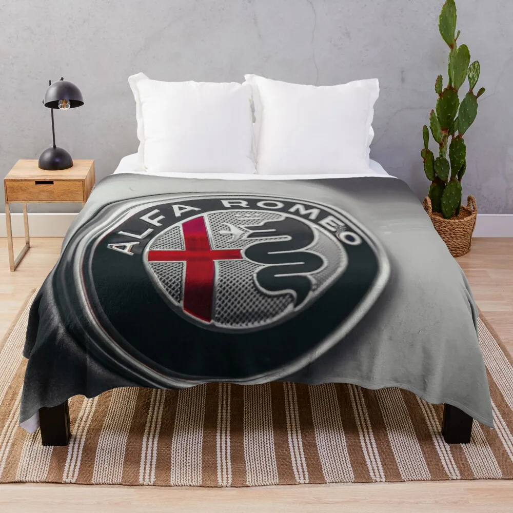 

Alfa Romeo Logo Throw Blanket flannel plush blankets