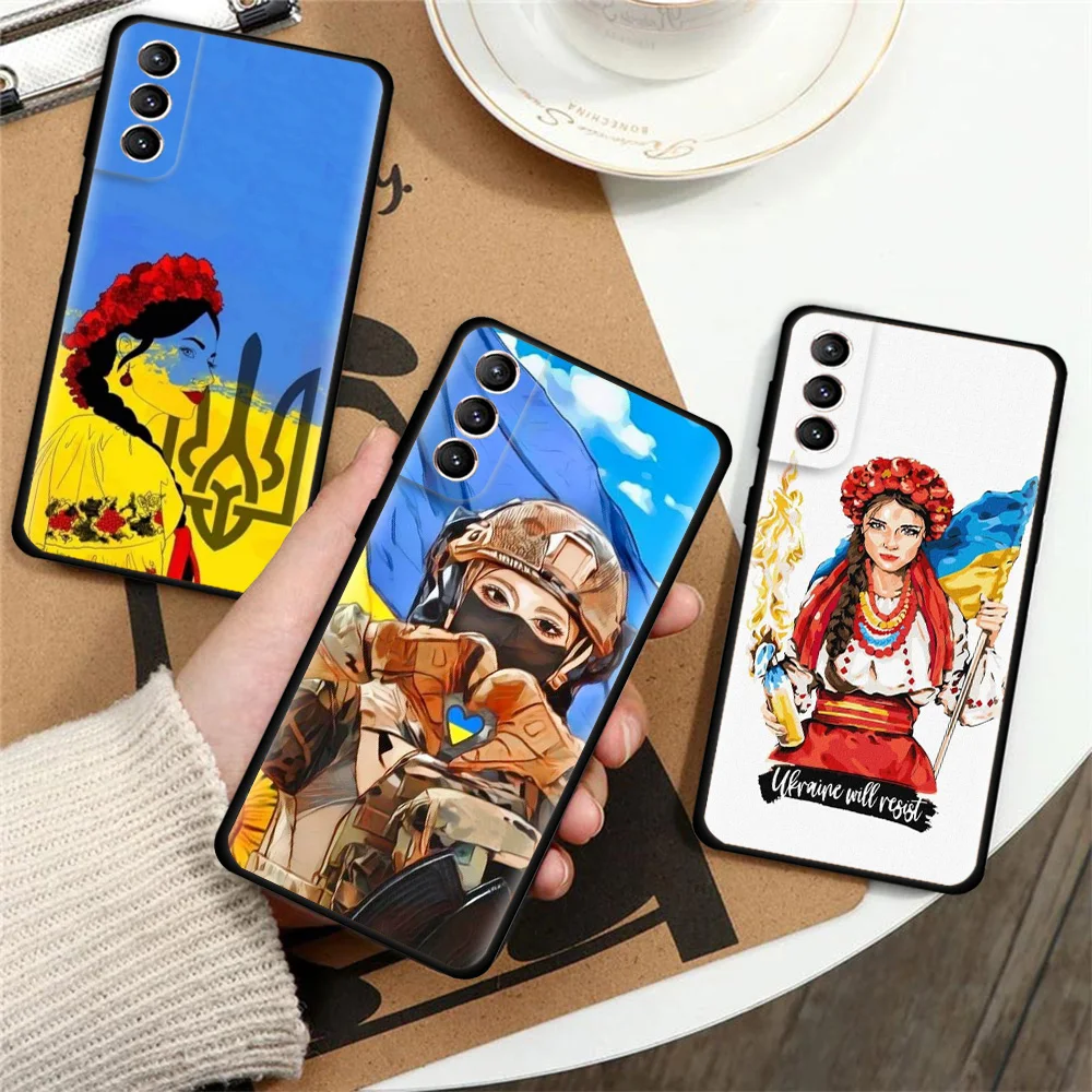 

YNDFCNB Ukraine girl Case For Samsung Galaxy S22 S23 S20 FE S21 Ultra S10 S9 S8 Plus S10e S7 Edge Fashion Soft Phone Cover