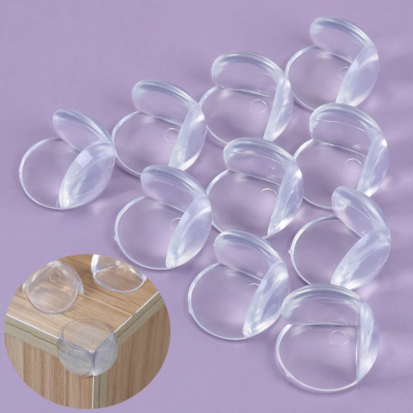 

10PCS Child Baby Safety Silicone Protector Table Corner Edge Protection Cover Transparent Spherical Anti Collision Edge Guards