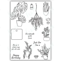 hot sale 2022 newest my indoor garden pattern clear stamps diy scrapbooking greeting album diary paper crafts cards decor molds