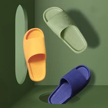 2023 Summer Slippers Flip Flops Women Indoor Home Mute Shoes EVA Soft-soled Shoes Cloud Slides Couple Non-slip Casual Sandals 