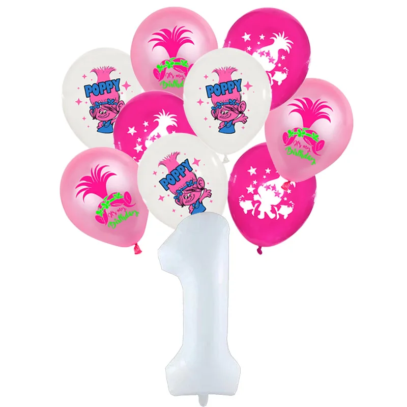 Набор латексных воздушных шаров с изображением троллей украшение для дня