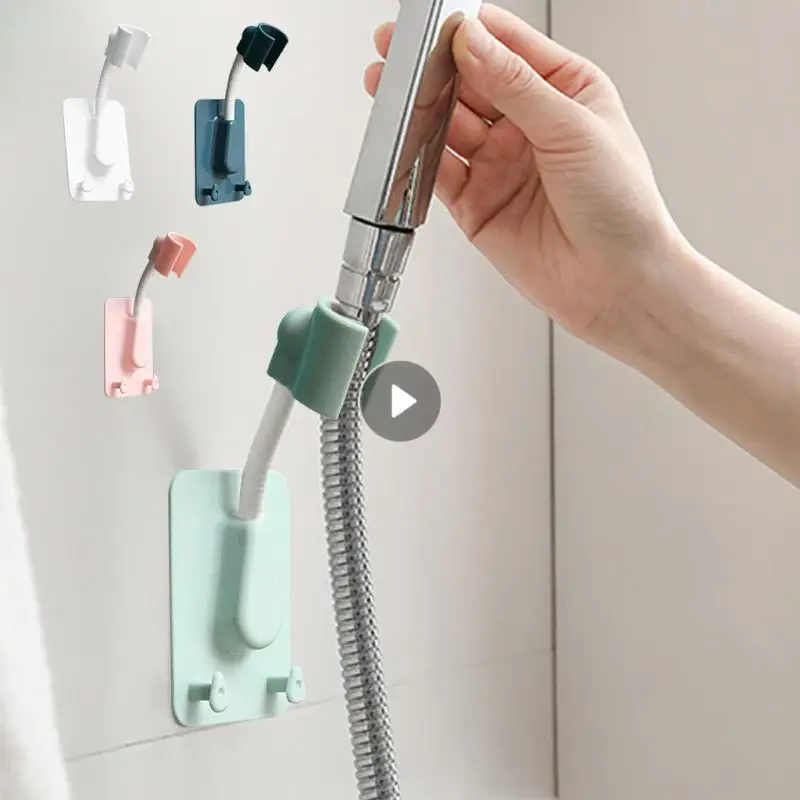 

Кронштейн для душевой лейки 360 °, держатель для душевой лейки, регулируемое самоклеящееся настенное крепление с 2 крючками, универсальные ак...