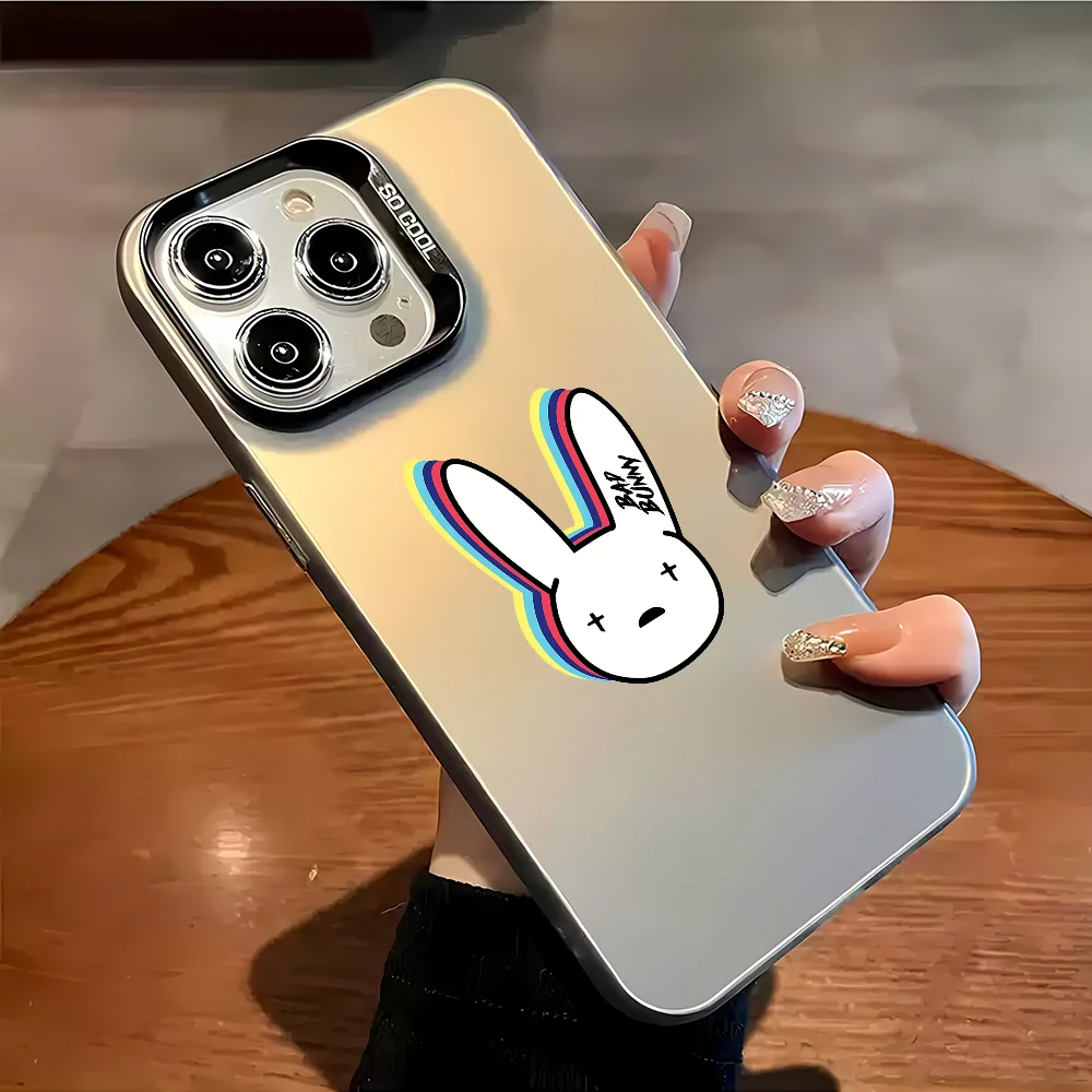 B-Bad B-bunny Чехол для телефона Модный чехол IPhone 16 15 14 Plus 13 12 11 Pro Max X Xs XR 8 7 Матовый