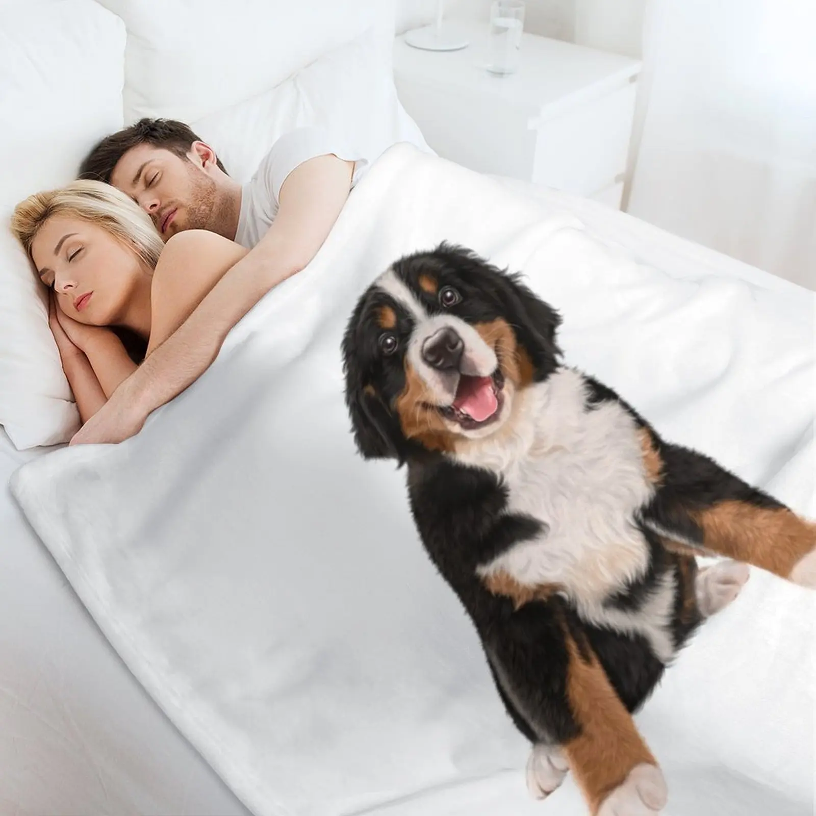 Бернская горная собака одеяло с милым лицом декоративное идея для подарка на