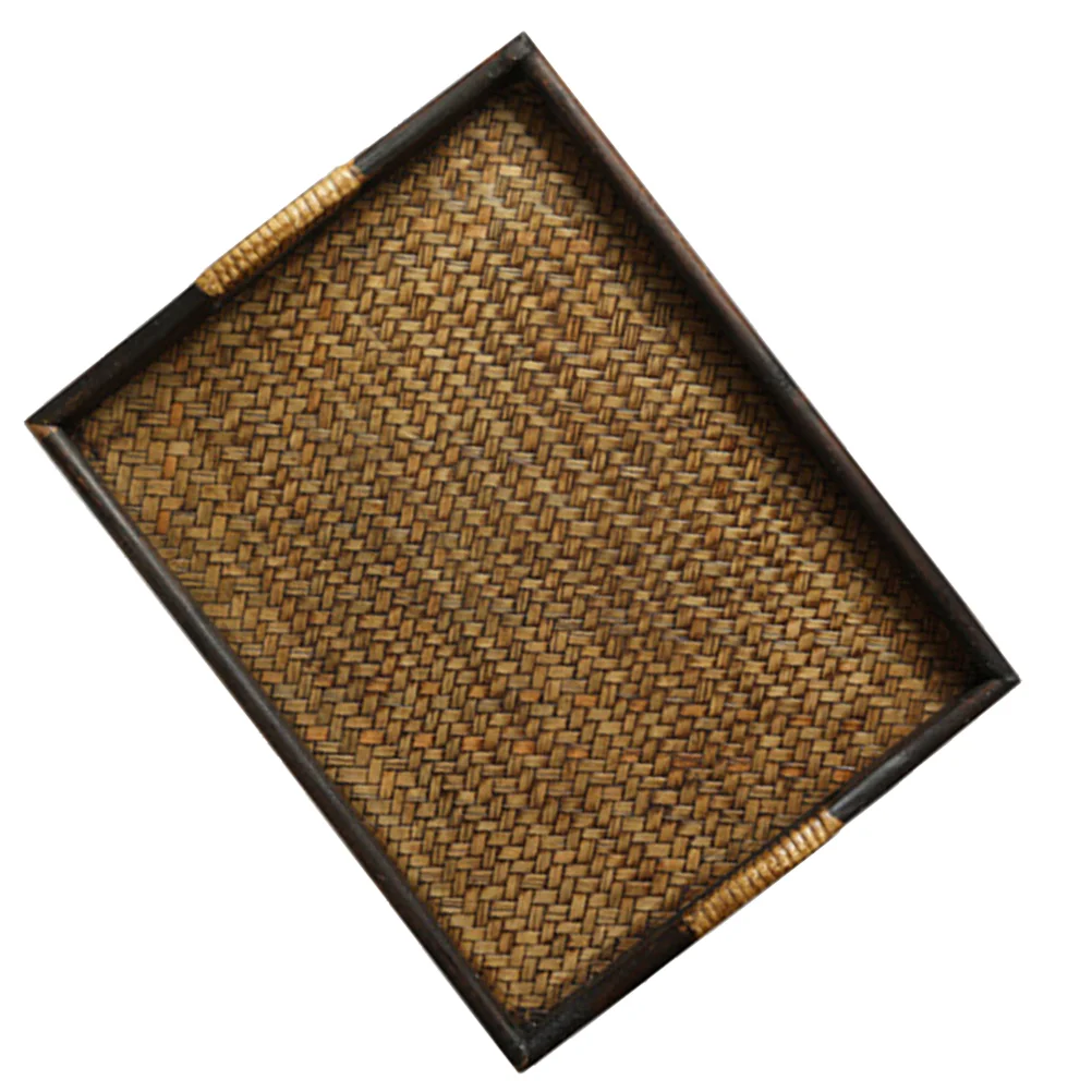 

Rectangular Wood Tray Fruit Tea Food Snacks Serving Tray for Restaurant Home