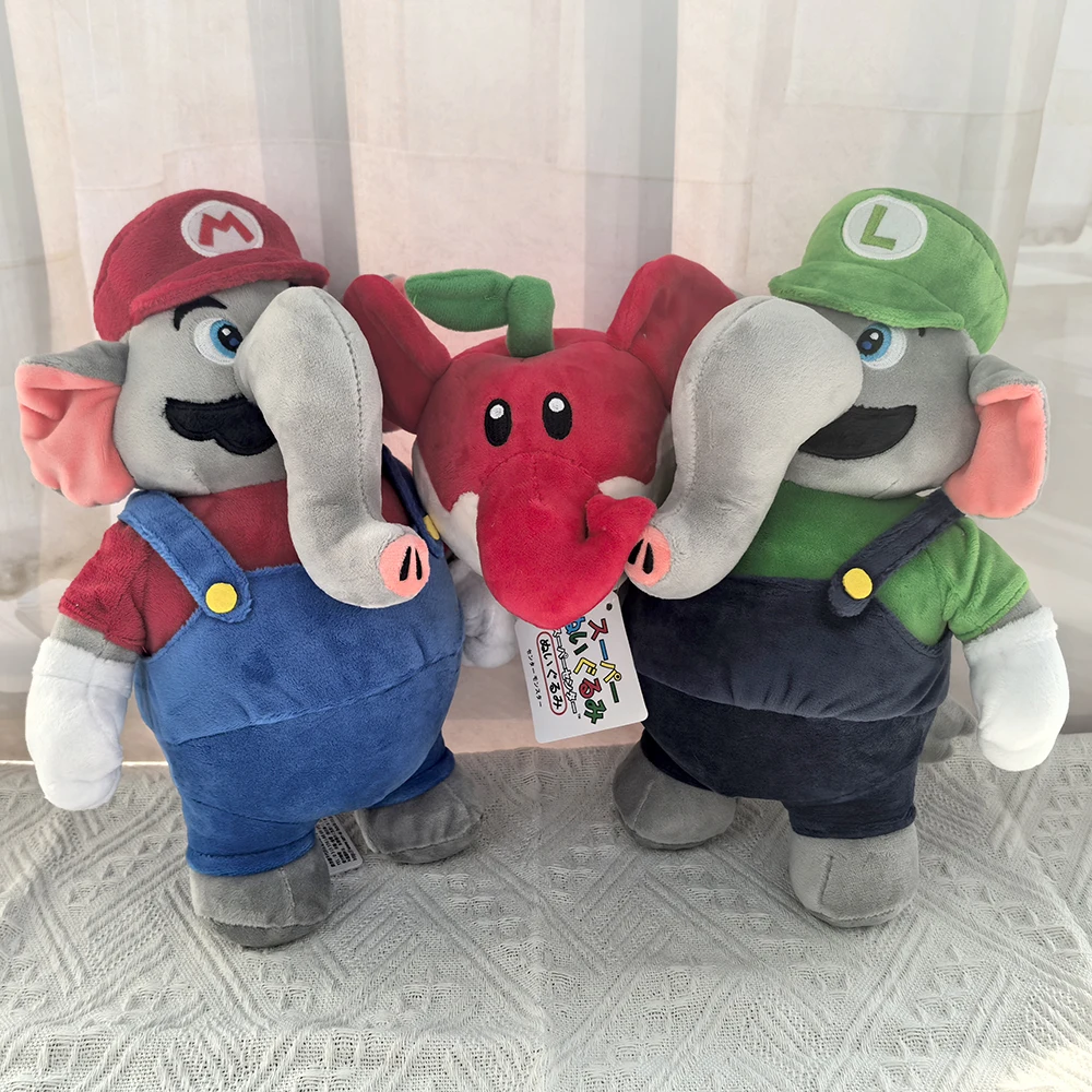 3X Super Mario Bros. Wonder Elephant Fruit и Luigi 11-дюймовая плюшевая игрушка Switch Game Stuffed Animal 3D World Teddy