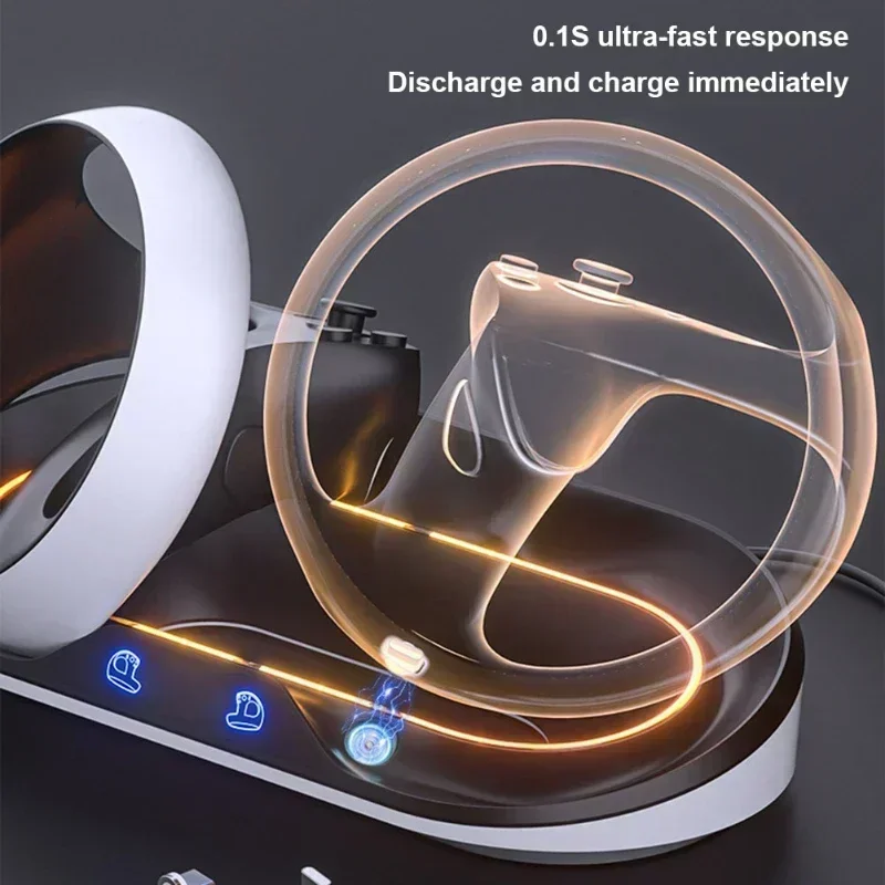 Зарядная док-станция для контроллера PS VR2 с подсветкой RGB