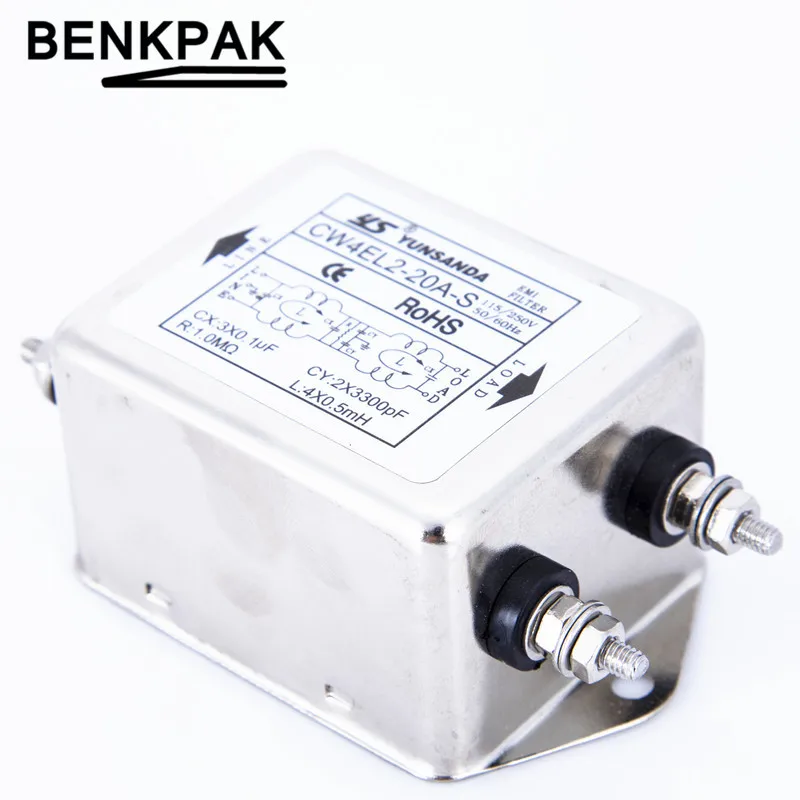 Однофазный фильтр EMI с питанием переменного тока фоторазъем 10 А 20 30 1 шт.