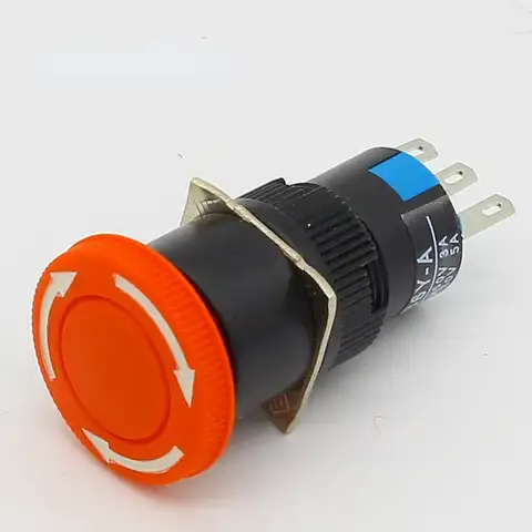16 мм гриб аварийный стоп выключатель e-stop 3 контакта NO + NC