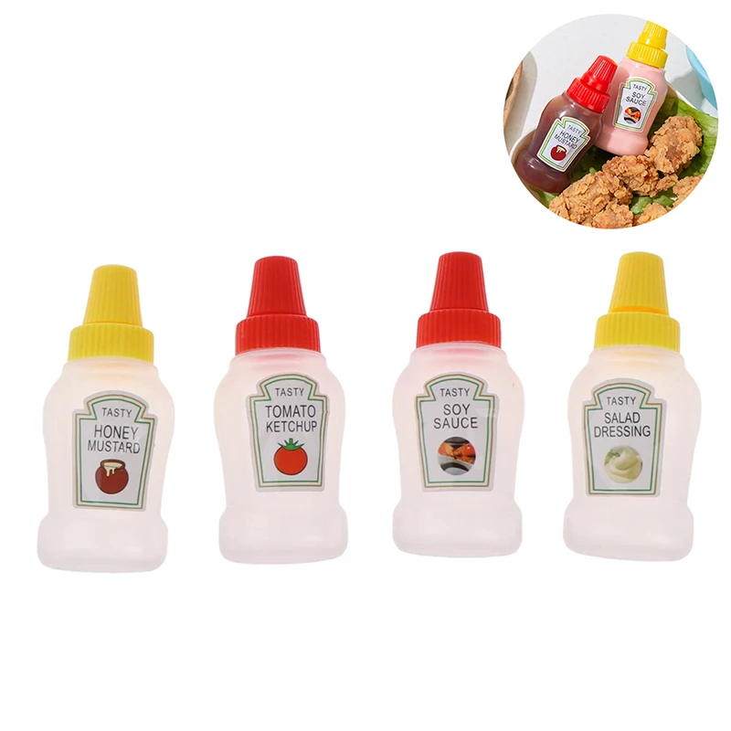 

1 шт., портативная кухонная бутылка для приправ, маленькая бутылка для масла, салата, соевого соуса, спрея, меда, горчицы