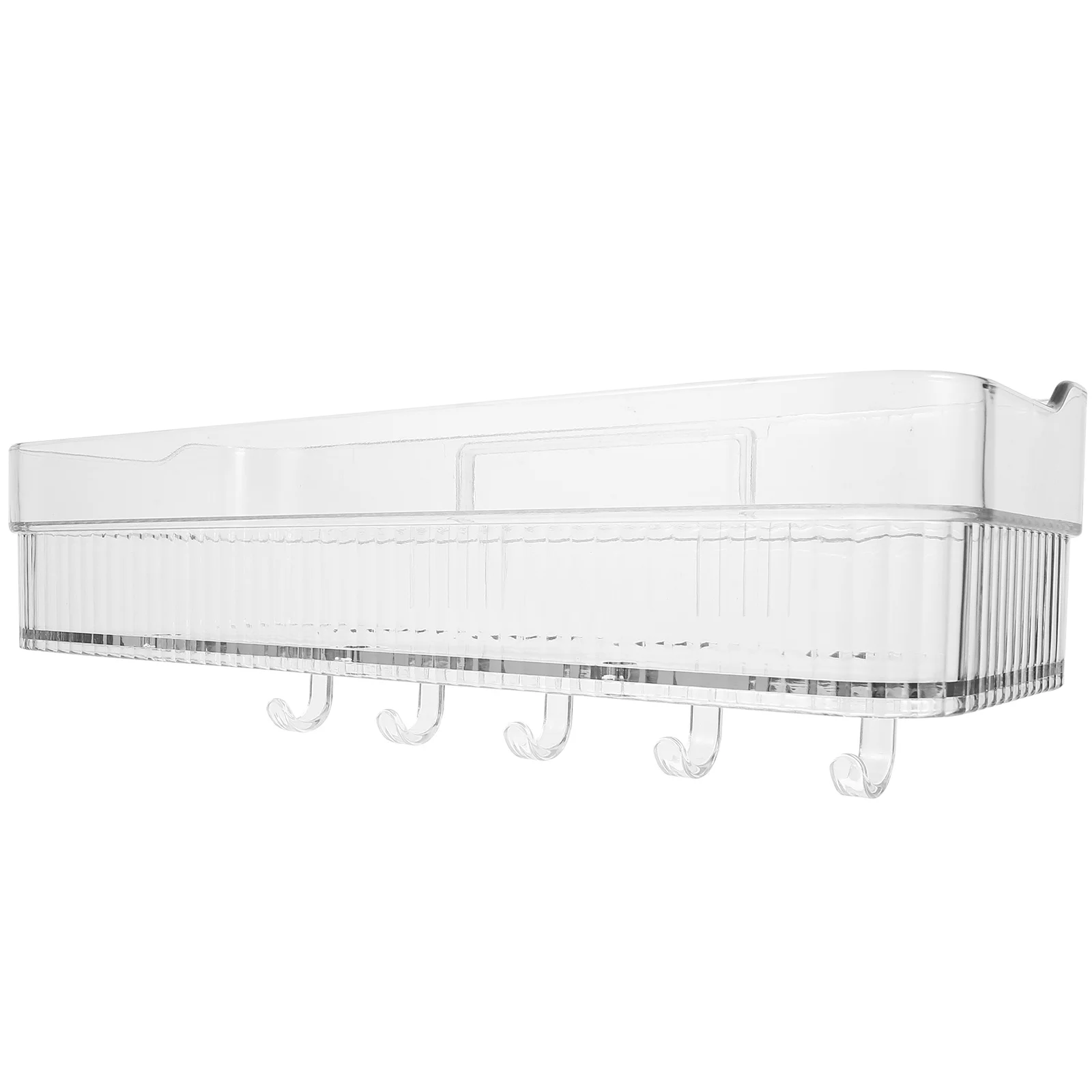 

Shampoo Transparent Bathroom Shelf Wall Mounted Hooks Shower Rack The Pet Nail-free